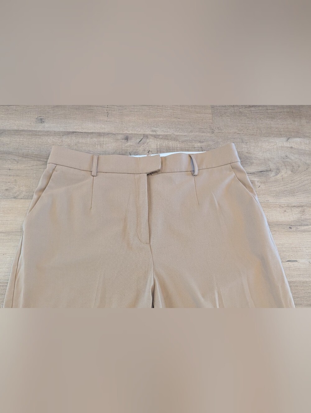 Dynamite Beige Wide Leg Split-Hem Pants - Picture 3 of 11